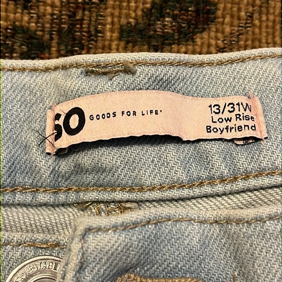 SO Goods for Life Light Wash Boyfriend Low Rise Jean! NWT - Picture 3 of 11